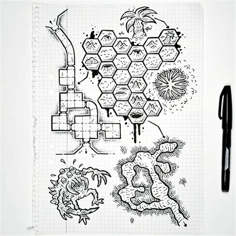 Hexmap Dungeon Map And Cave Map All In One Page Rmapmaking