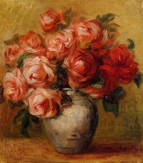 Pierre Auguste Renoir Still Life With Roses Renoir Paintings