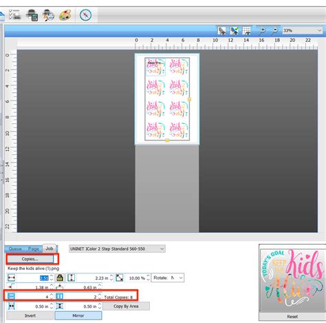 Icolor Prorip Tutorial How To Print Multiple Designs On A Single Sheet
