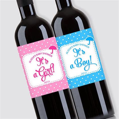 I love the cute label she made to go with it. Baby Shower Party Wine Bottle Labels Customized by FabulousScrap (With images) | Wine bottle ...