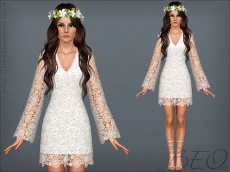The Sims Resource Bohemian Wedding Dress