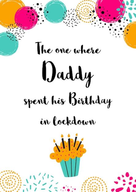 Feliz cuarentena tarjeta de cumpleaños para papá cuarentena nacimiento