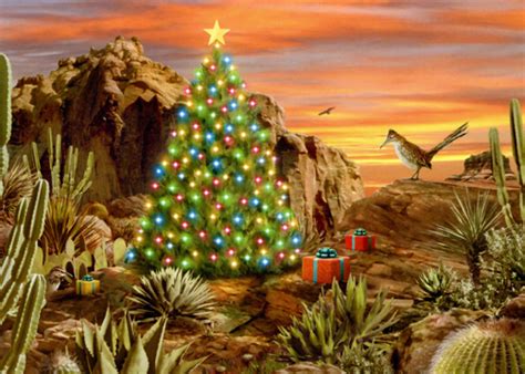 This airy crispy dessert of egg whites is perfect for the christmas gathering. Desert Glow Western Christmas Card by LPG Greetings