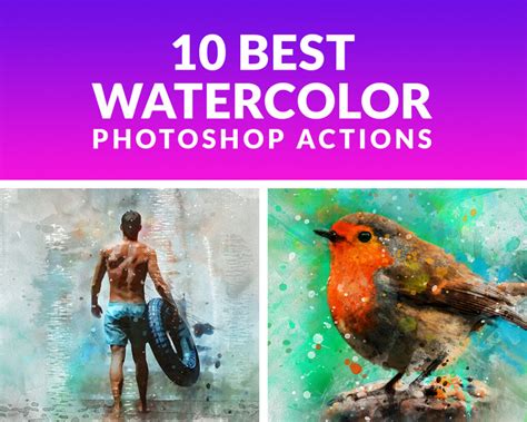 Best Watercolor Photoshop Actions Bundle Gogivo