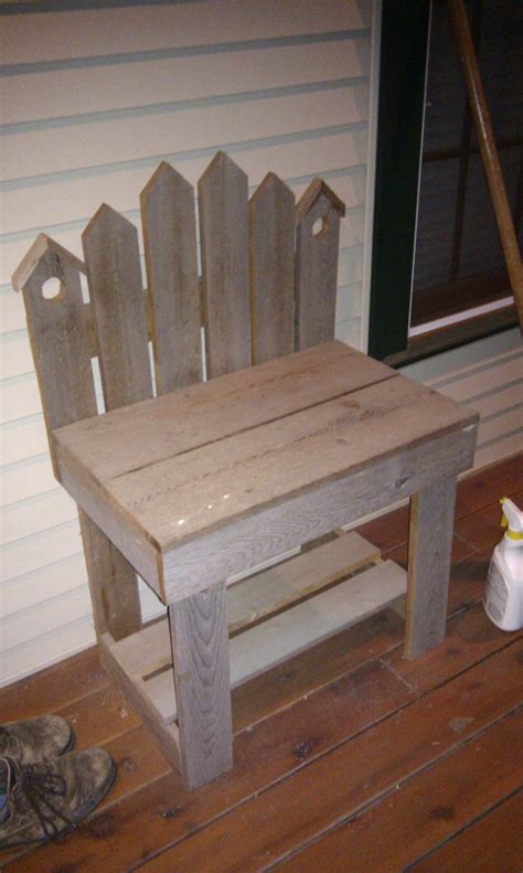 Small Bench Made Out Of Reclaimed Barn Wood I Would Want