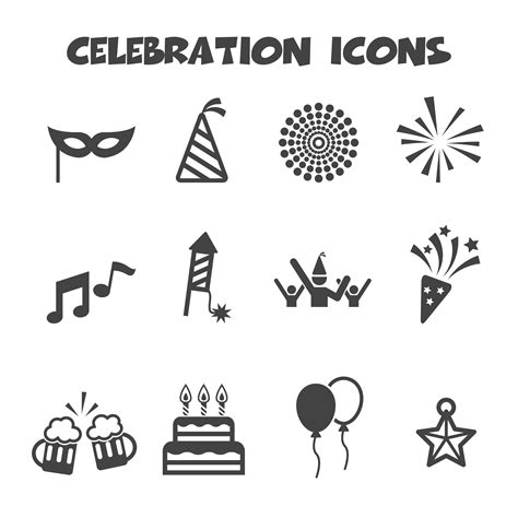 Celebration Icons Symbol 629987 Vector Art At Vecteezy