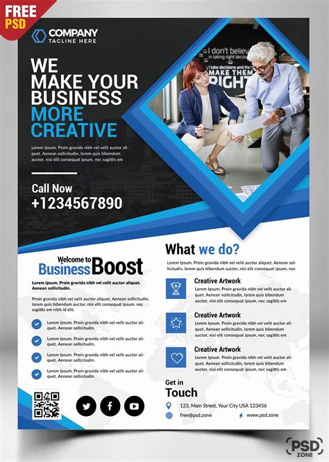25 Free Psd Business Flyer Templates In 2020 Flyer Free Free Psd