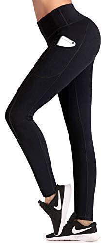 iuga fleece lined yoga pants with pockets for women high waisted thermal leggings with pockets