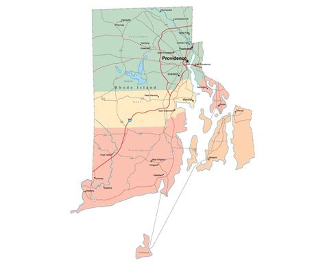 Map Of Rhode Island Towns And Cities