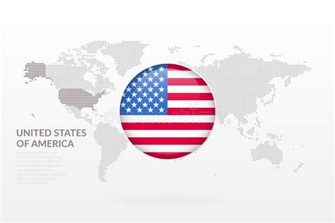 Icono Brillante De La Bandera De Los Estados Unidos De América Símbolo