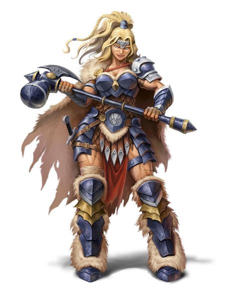 Female Barbarian Pathfinder Pfrpg Dnd Dandd D20 Fantasy Guerreiro