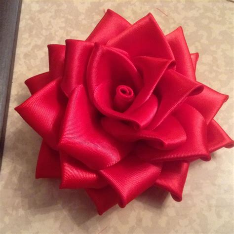 Handcrafted Satin Ribbon Rose Satin Ribbon Roses Fabric Roses