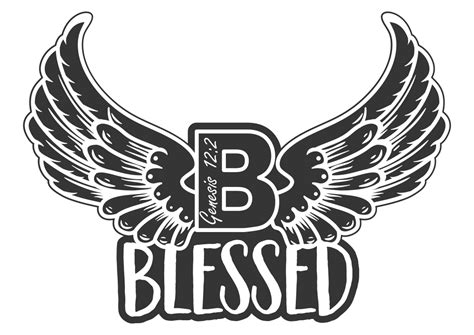 Blessed Svg Blessed Heart Svg Heart Logo Blessed Svg Cut File Download
