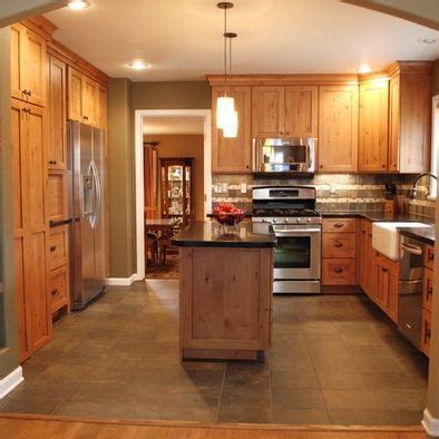 Maybe you would like to learn more about one of these? Image result for modern kitchens with honey oak trim ...