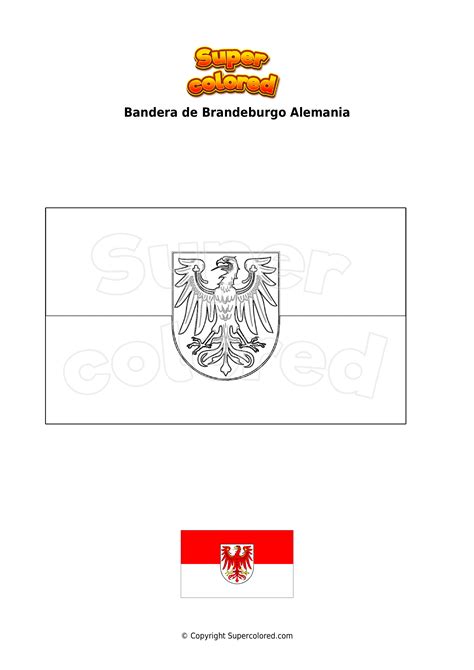 Dibujo Para Colorear Bandera De Brandeburgo Alemania Supercolored Com