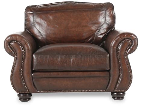 Shop for brown leather chairs at cb2. Nailhead-Trimmed Leather Chair in Brown | Mathis Brothers ...