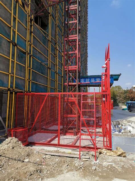 Bahan Bangunan Konstruksi Hoist Elevator Untuk Perumahan Industri