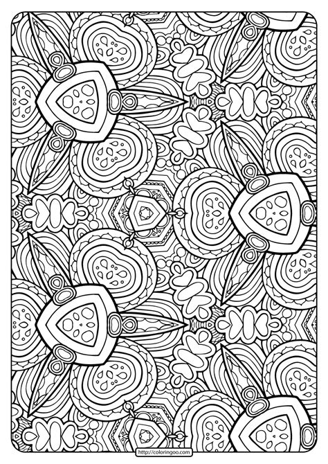 Abstract colourful circle wallpaper background design; Printable Abstract Pattern Adult Coloring Pages-02