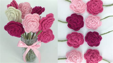 Knitting lovers we have something special for you! Crochet Rose Bouquet Free Pattern - Right Hand - YouTube