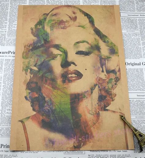 Marilyn Monroe Part 2 Vintage Retro Matte Kraft Paper Antique Poster
