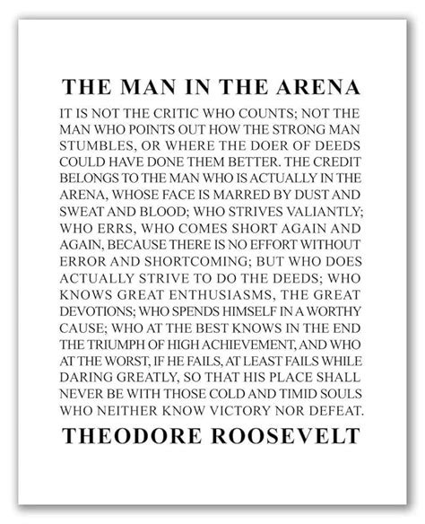 Printable Man In The Arena Quote