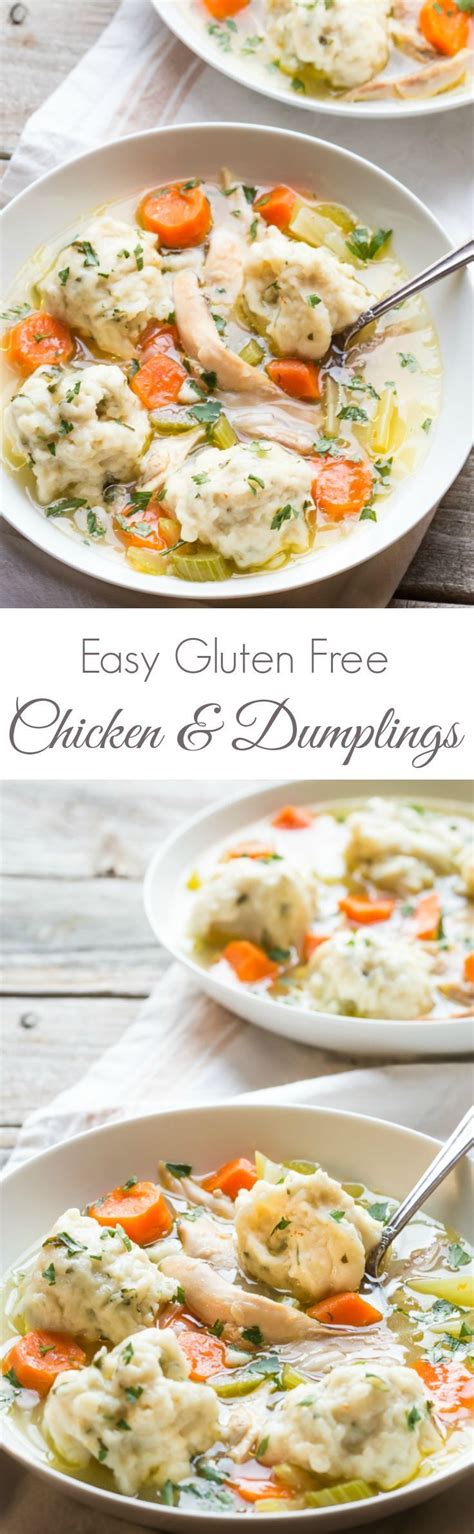 I have an awesome recipe for crock pot chicken and dumplings, but it calls for canned biscuits, didn't really care for, so now have bisquick, do i put in the crock pot or boil on stuff and then. Gluten Free Chicken and Dumplings | Dinner doesn't get any better than this! It's Perfect ...