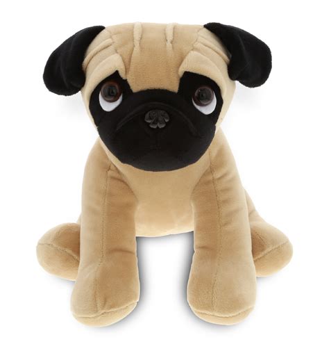 Dollibu Sitting Pug Stuffed Animal Dog Plush Toy Kids And Adults