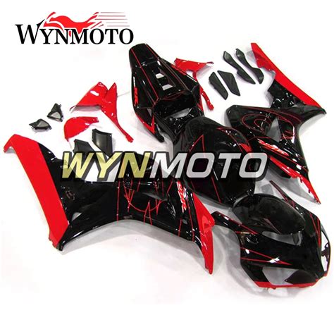 Black Red Full Abs Plastics Injection Fairings For Honda Cbr1000rr 2006