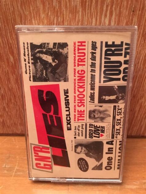 G N R Lies By Guns N Roses Cassette Tape 1988 Geffen Axl Rose Ebay