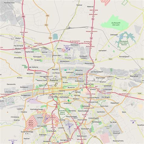 Large Pretoria Maps For Free Download And Print High Resolution And
