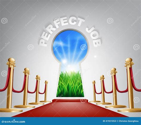 Perfect Job Conceptual Illustration Stock Vector - Illustration of open