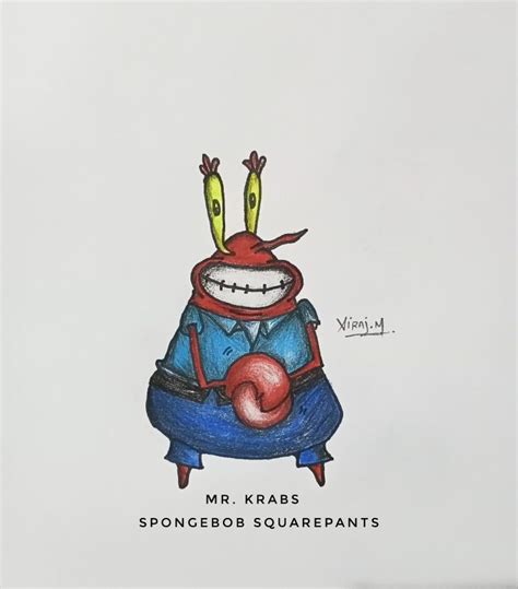 MR. KRABS Colors Drawing | Colorful drawings, Drawings, Spongebob