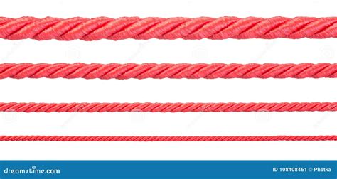 Red Ropes Isolated On White Background Stock Image Image Of String