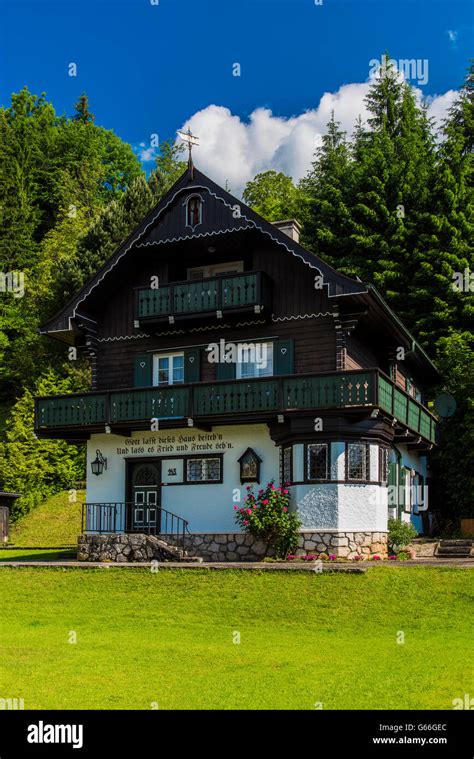 Typical Austrian House Upper Austria Austria Stock Photo Alamy