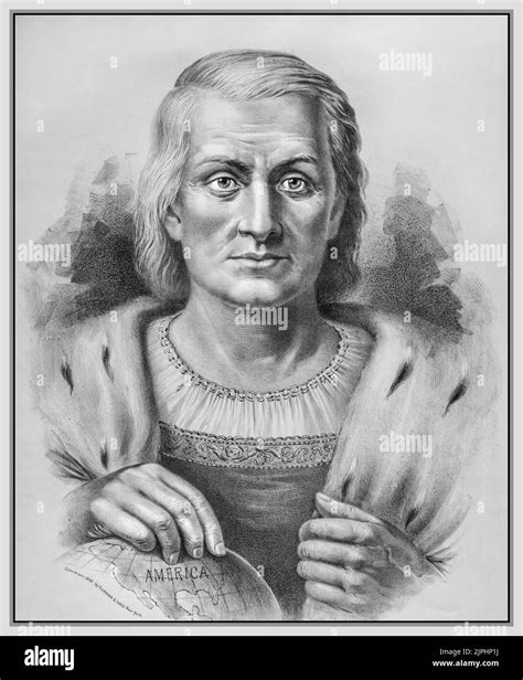 Christopher Columbus Vintage Portrait Discoverer Of America 1492 1890s