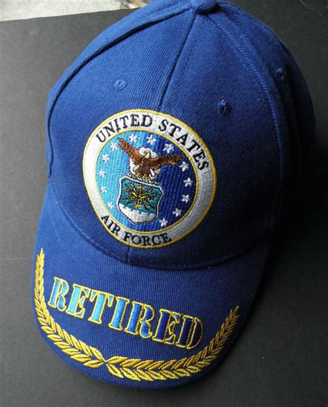 Cordon Emporium Usaf Us Air Force Retired Full Embroidered Baseball