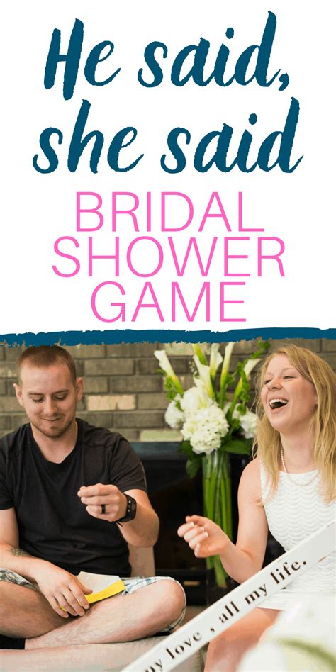 He Said She Said Bridal Shower Game {with Questions To Steal}