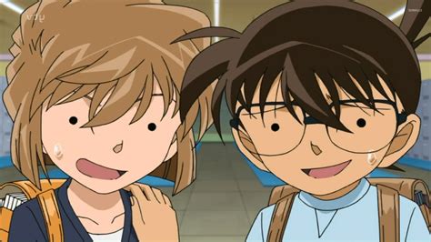 Ai Haibara And Conan Edogawa Clase Closed Wallpaper Anime