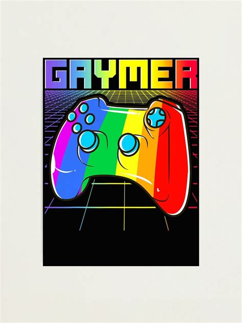 Gaymer Gamer Gay Pride Month Lgbt Rainbow Photographic Print For Sale