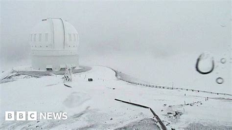 Hawaii Snow Captured In Time Lapse Footage Bbc News