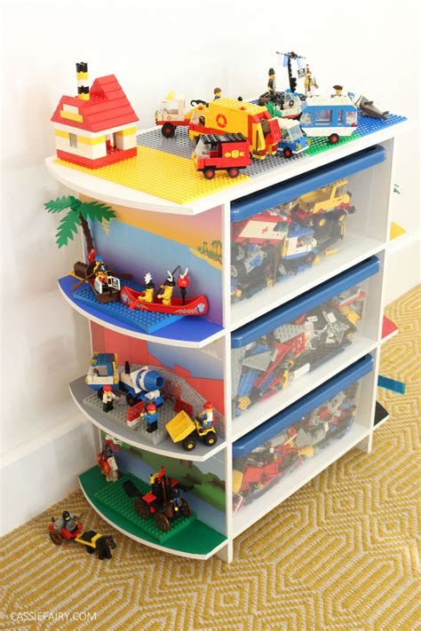 DIY Upcycled toy storage unit and LEGO play table | Toy storage units, Toy storage, Diy storage unit
