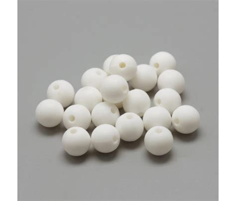 White Silicone Bead 12mm Smooth Round Golden Age Beads