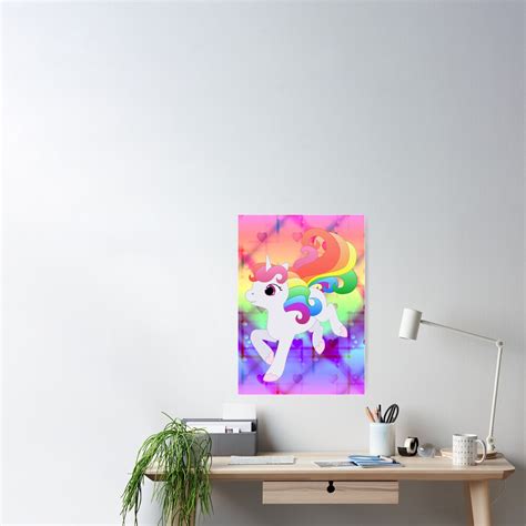 Cute Baby Rainbow Unicorn Poster For Sale By Lyddiedoodles Redbubble