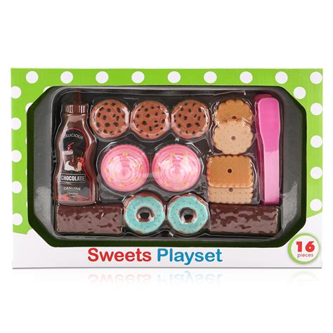 New 16pcs Simulation Sweets Play Set Pretend Play Toys Educational Kid