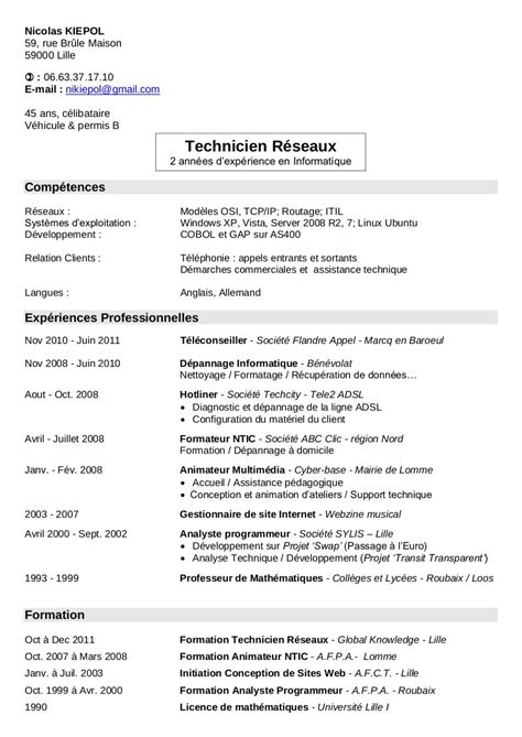CV Technicien Reseaux kiepol par . - Fichier PDF