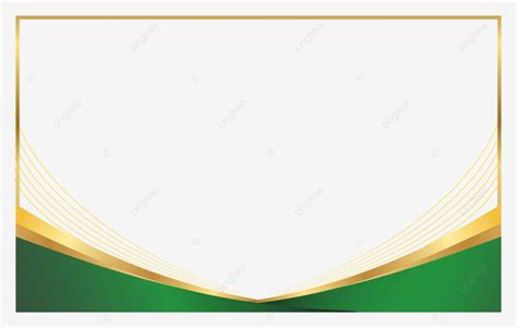 Certificate Border Folio F4 Size With Gold And Green Colors
