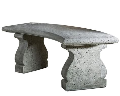 Provencal Curved Outdoor Stone Bench By Campania International