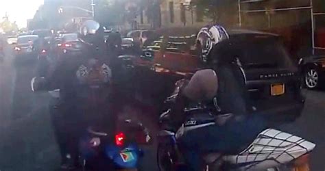 Group Of Motorcyclists In Nyc Chase Beat Suv Driver After
