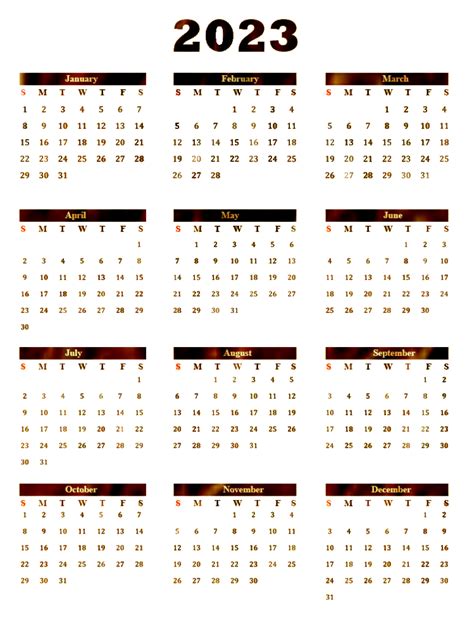 Calendrier 2023 Png Transparent Png All