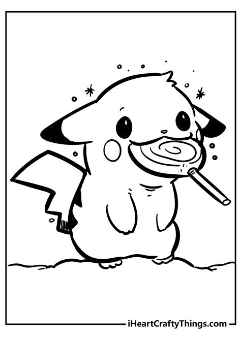 Playful Pichu And Pokemon Coloring Pages Pikachu Coloring Page The